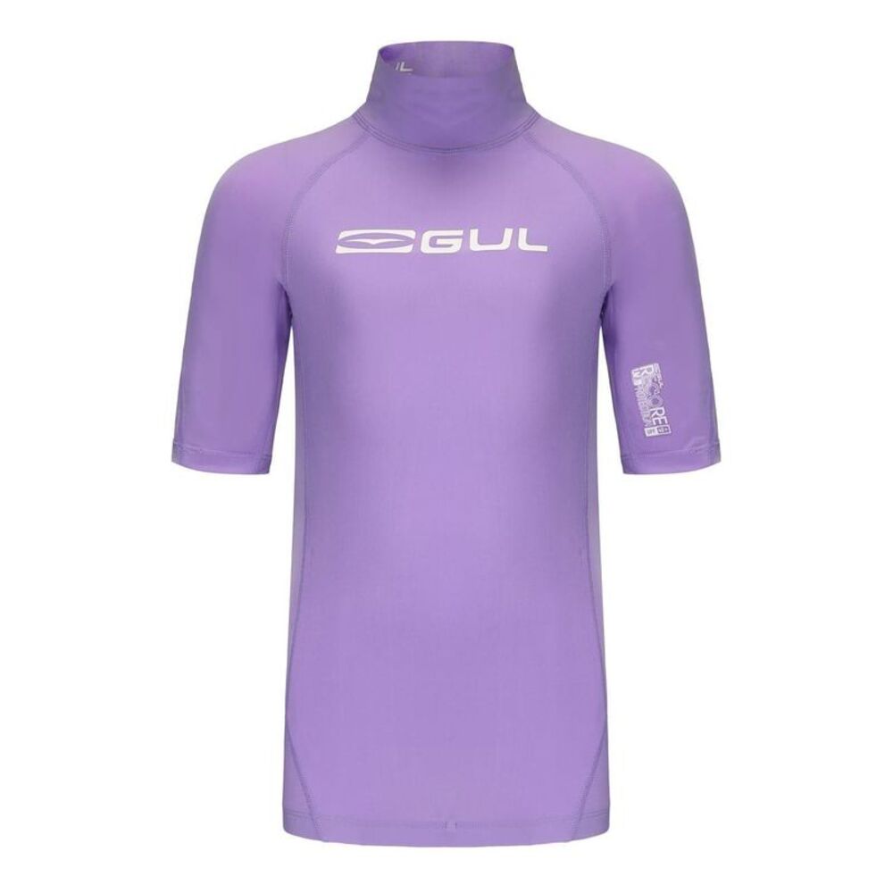 Gul Childrens/Kids Short-Sleeved Rash Guard / Purple